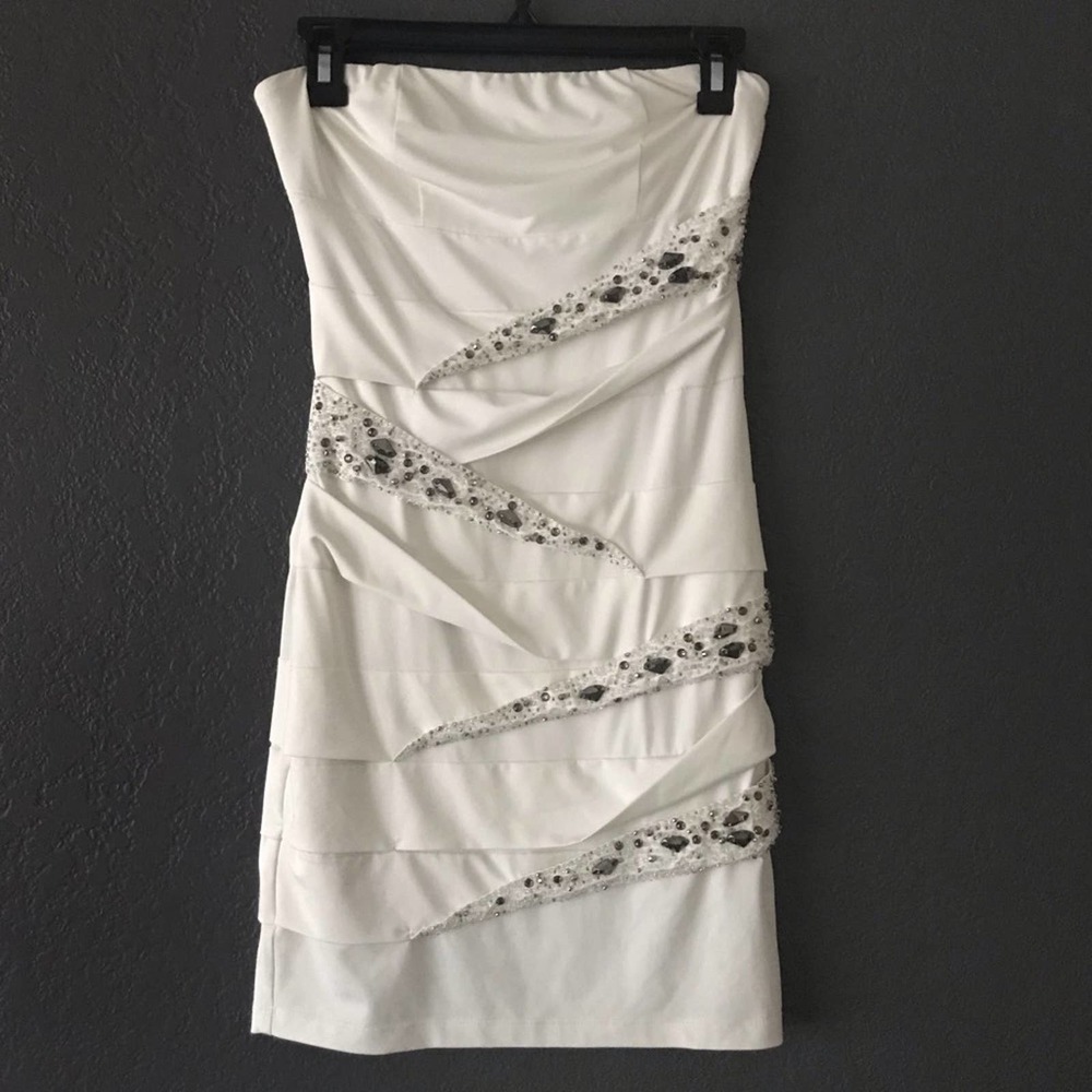 14. Nikibiki Embellish Strapless Mini Dress S - Picture 1 of 7